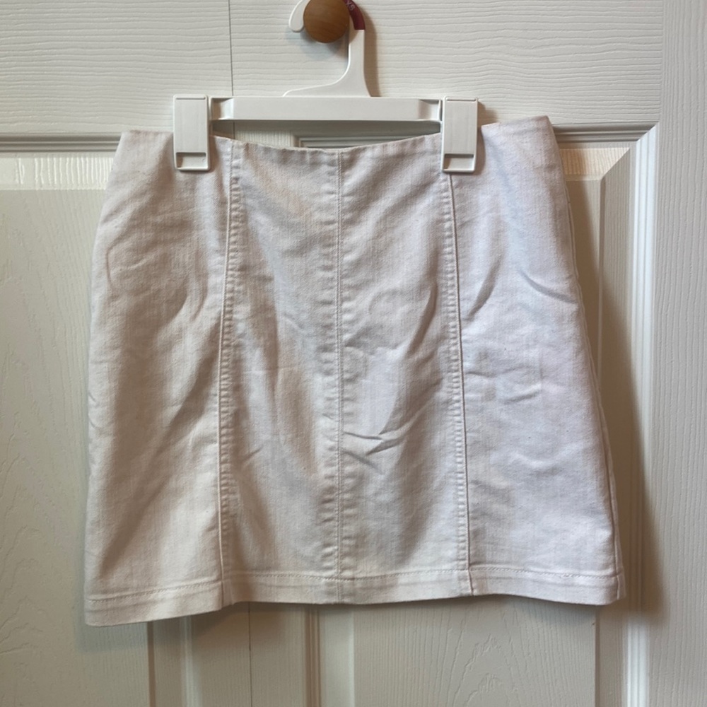 White Jean Skirt